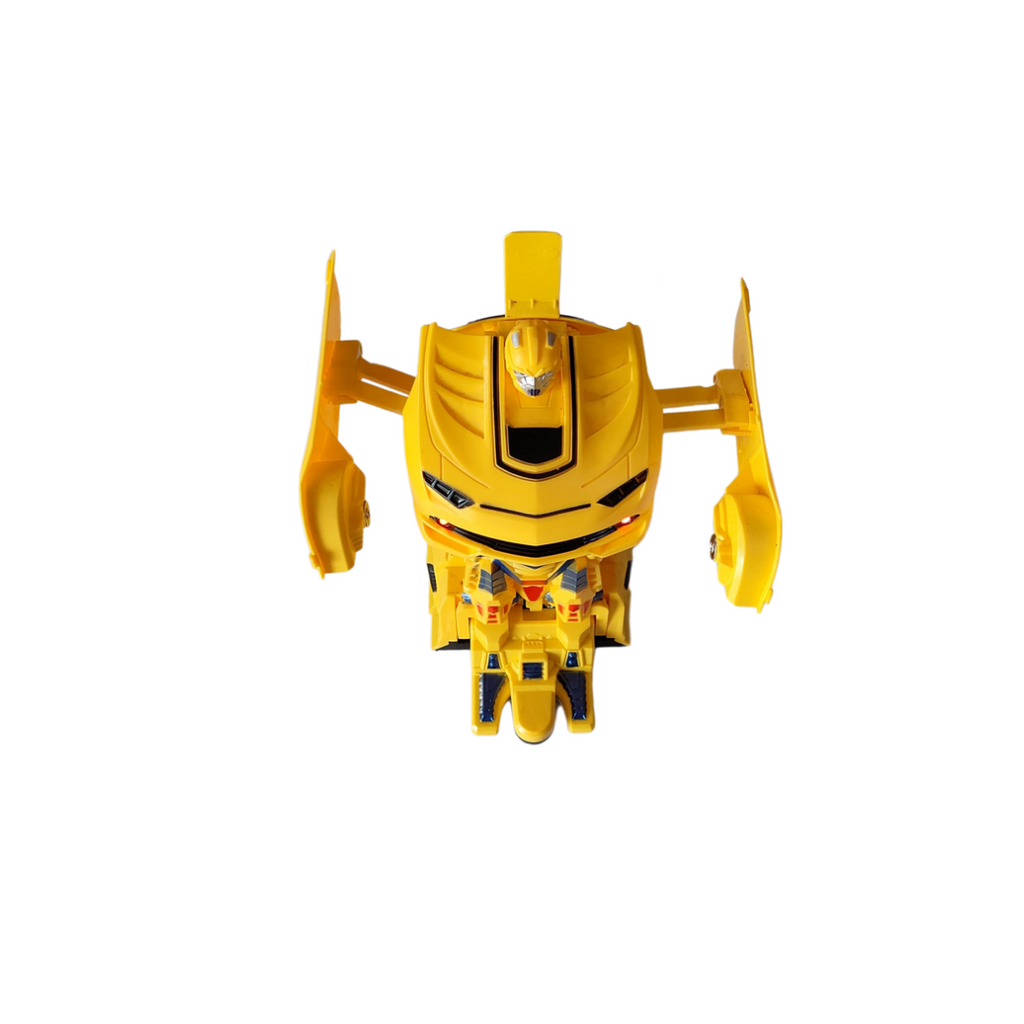 Remote Controlled Transforming Robot and Car with Lights and 360 Degree Rotation