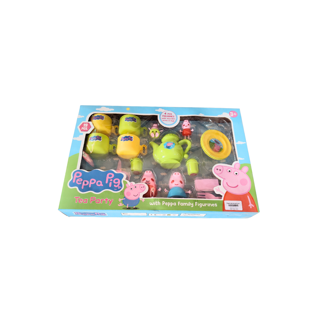 Peppa Pig Tea Party with Peppa Family Figurines
