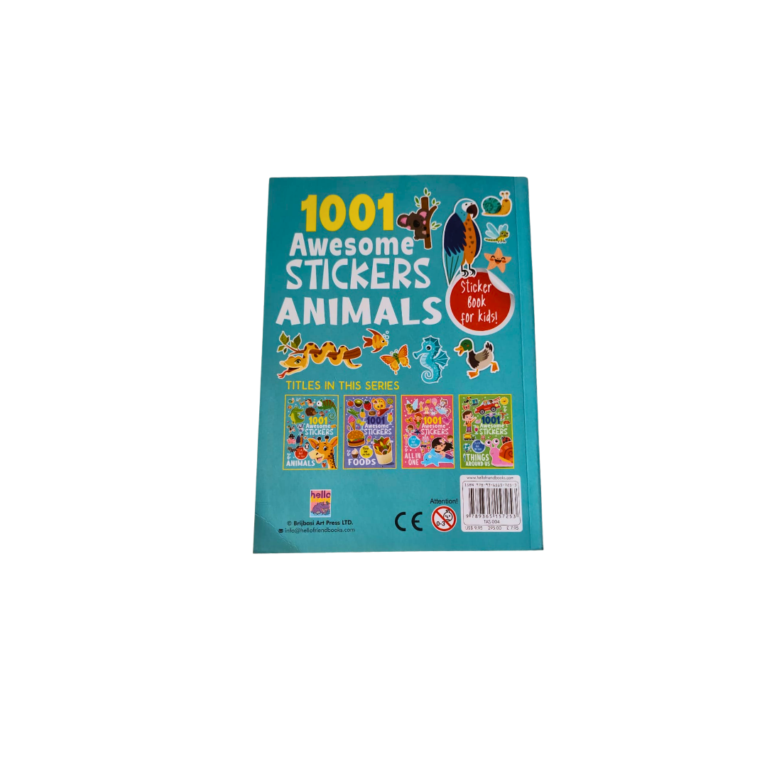 Animal Sticker Books with 1001 Stickers
