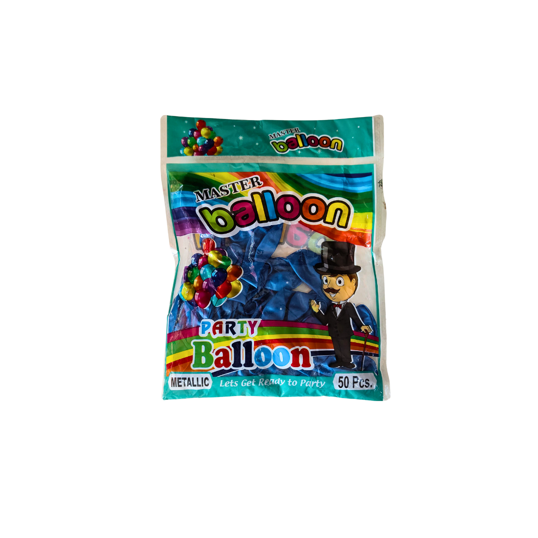 Blue Metallic Balloons,Large Size 50 Pcs.