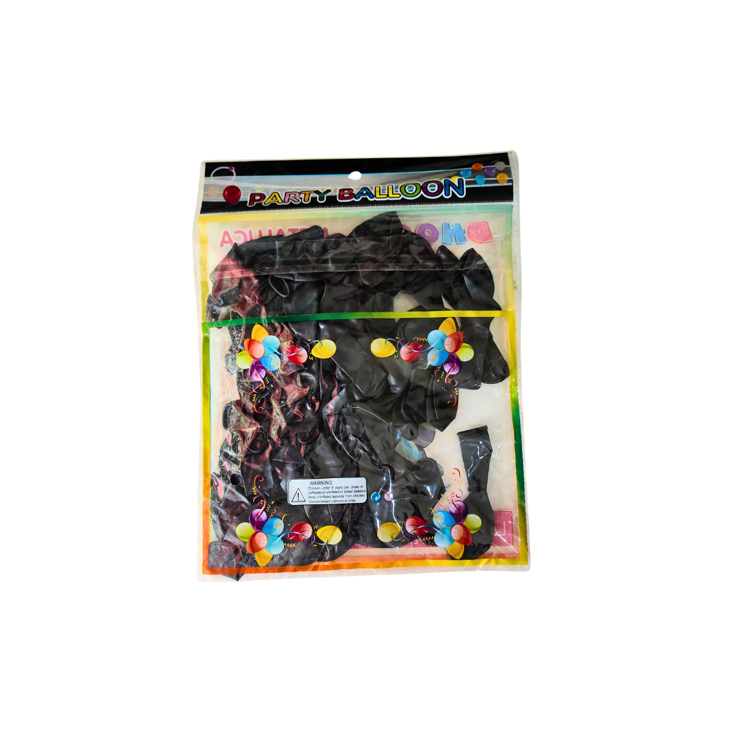 Black Metallic Ballons,Large Size,50 Pcs.