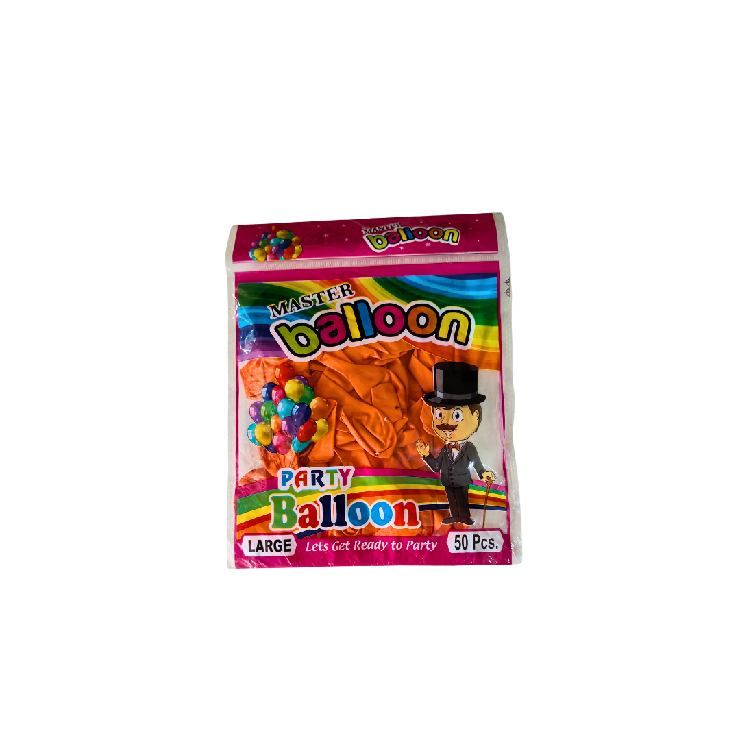 Orange Metallic Balloons  Large Size, 50 Pcs.