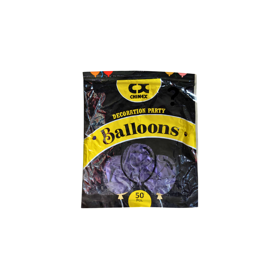 Brinjal coloured Metallic Balloons,Large Size 50 pcs.