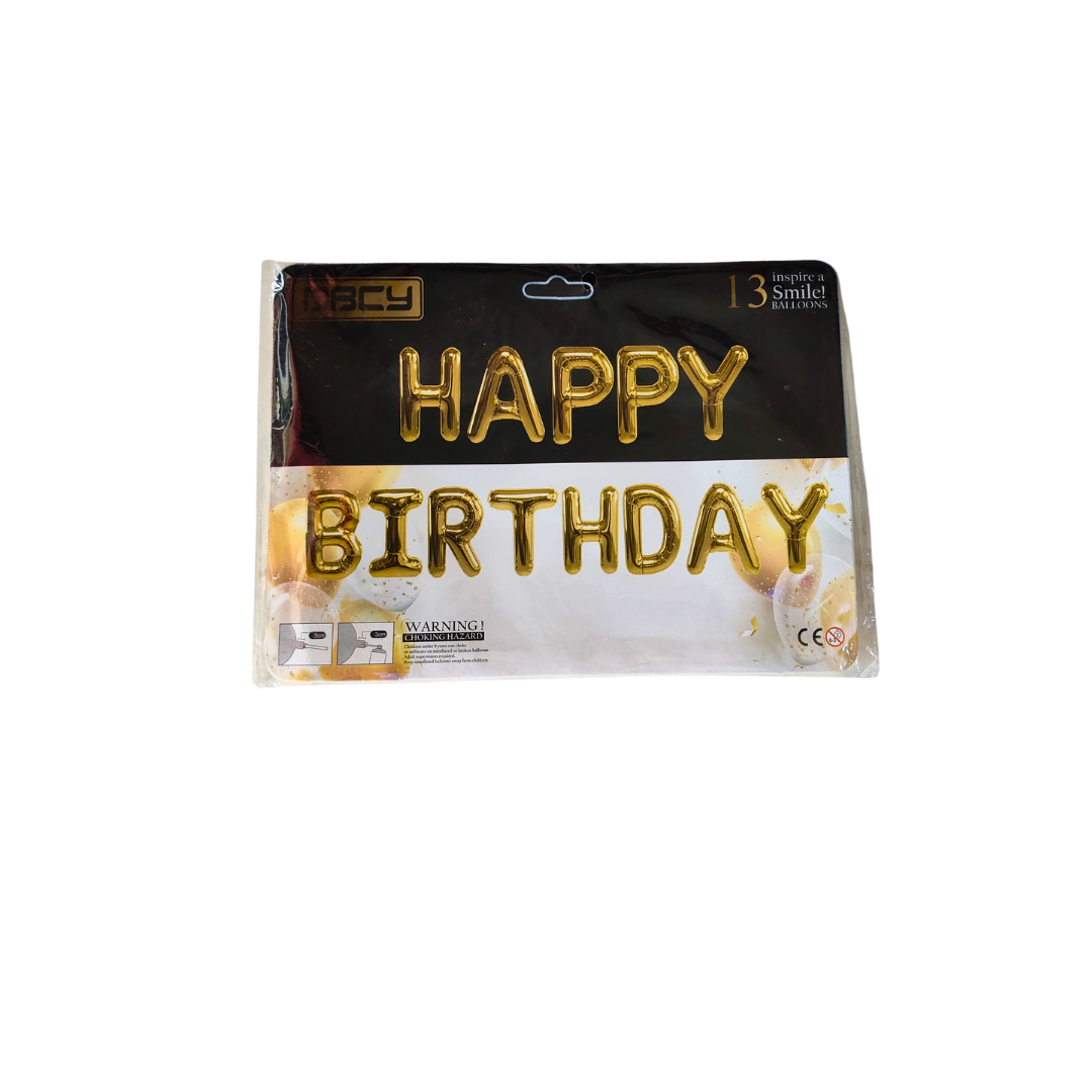 Happy birthday Foil Balloons, 13 Pcs