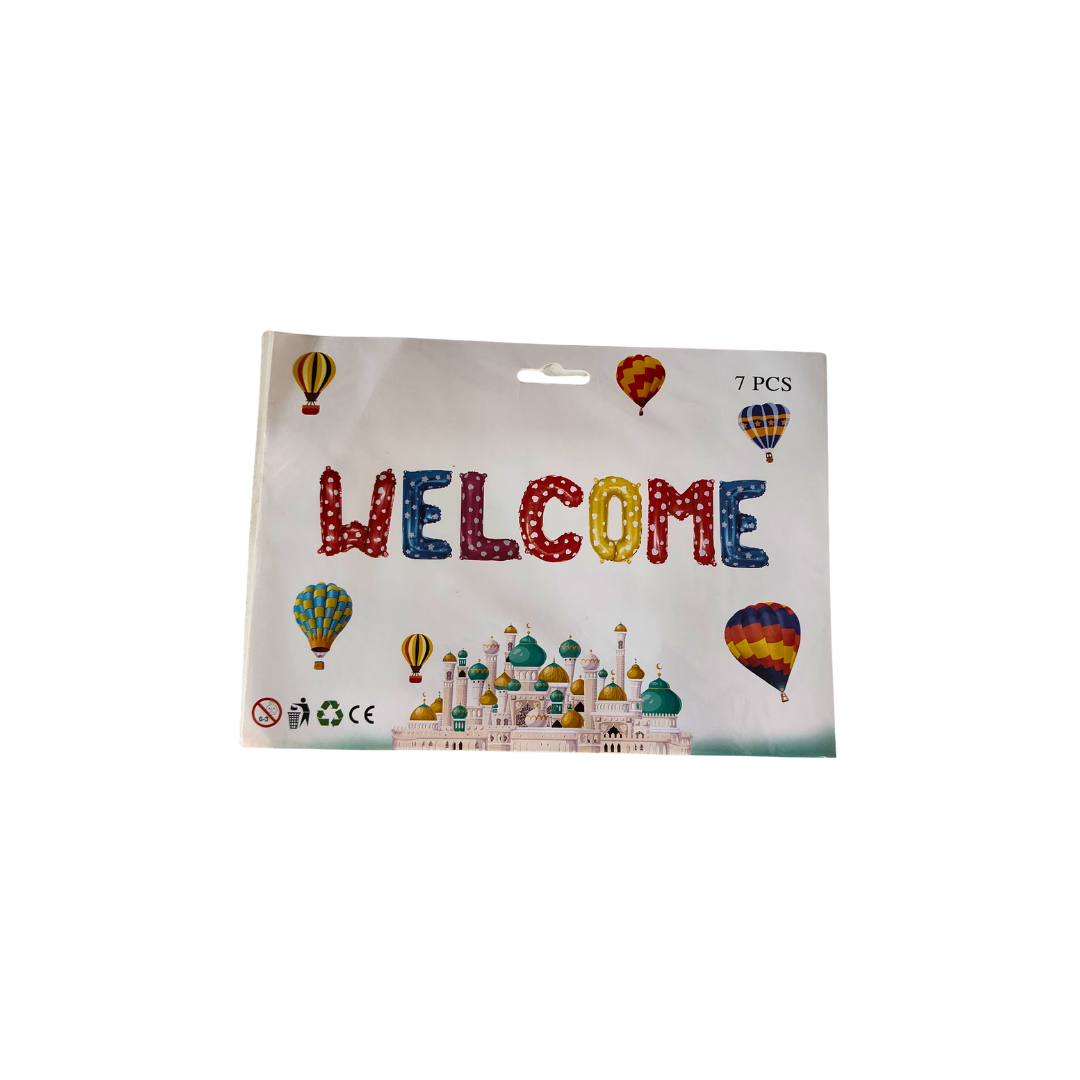 Welcome Foil Balloons,7 Pcs