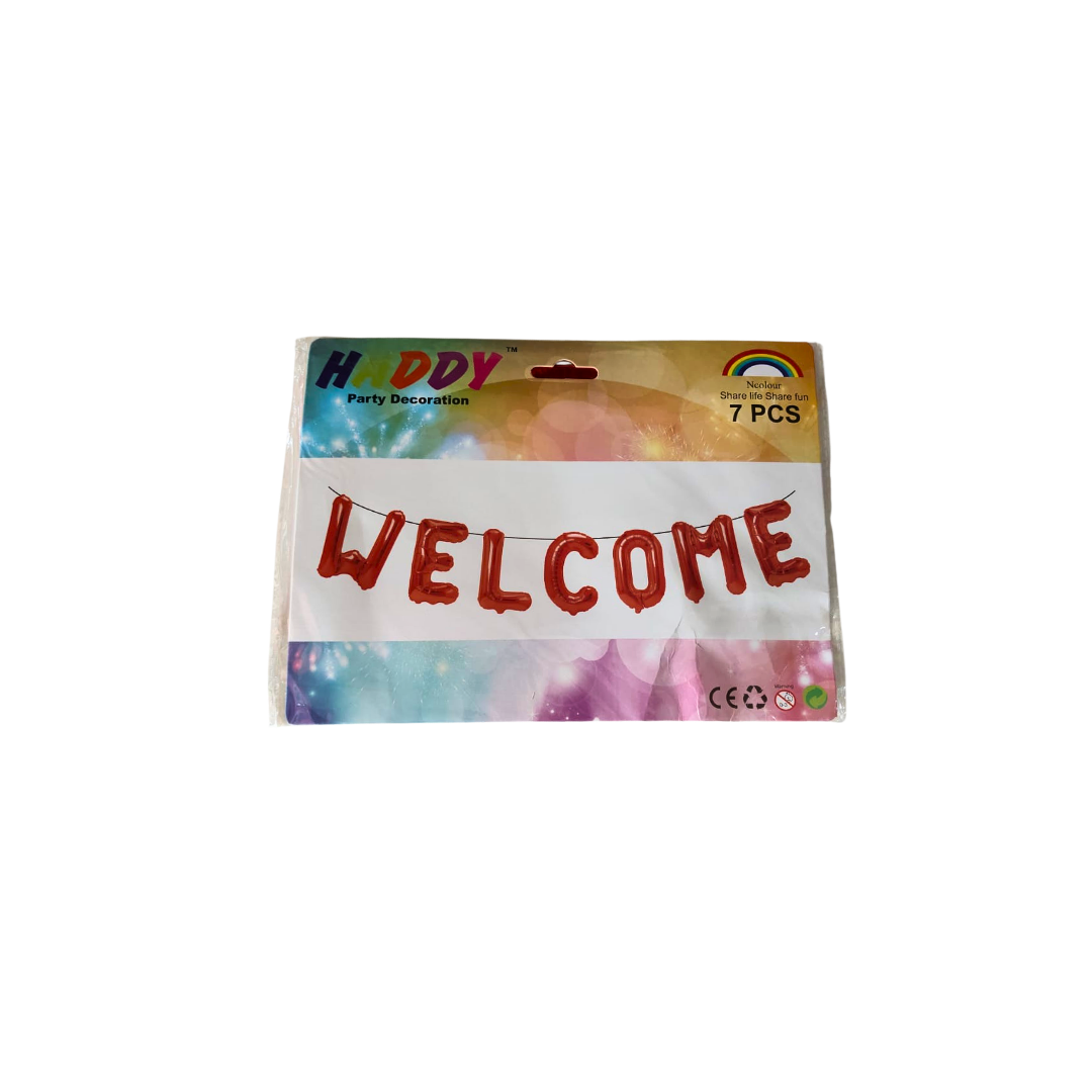 Welcome Foil Balloons 7 pcs
