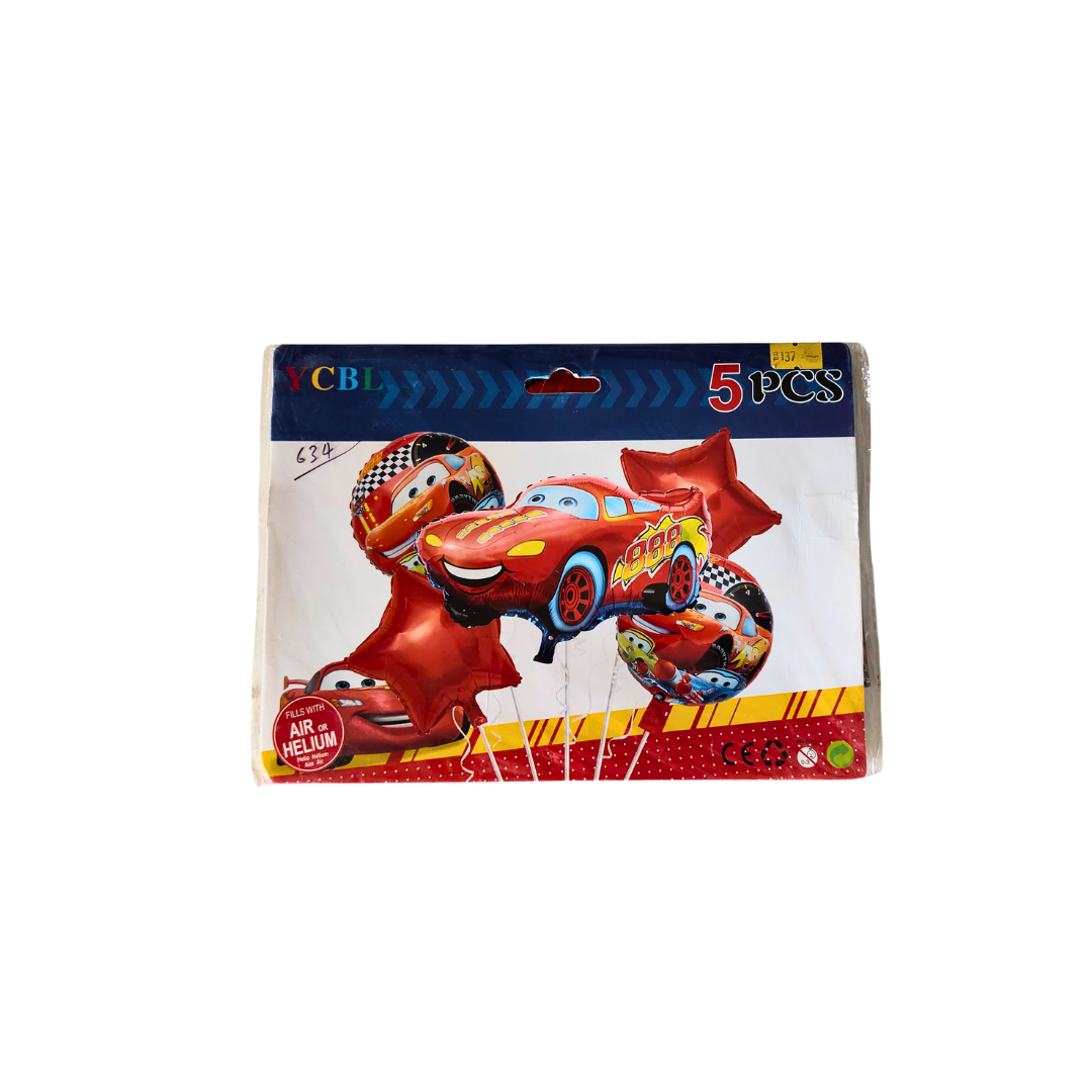 Pixar Car Themed Foil Balloons,5 Pcs