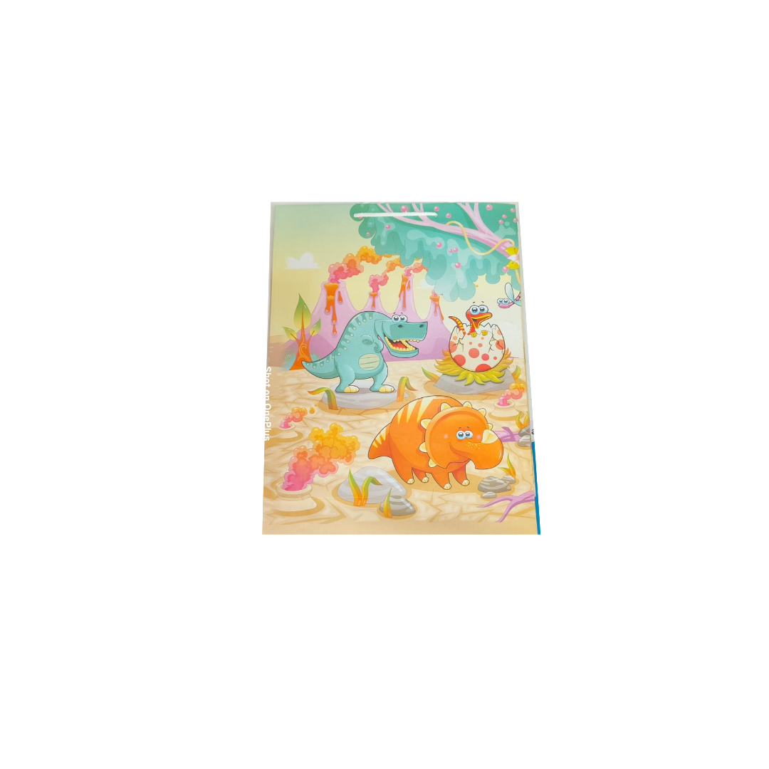 Dinosaur Themed Gifting Carry Bags,40x30cm.