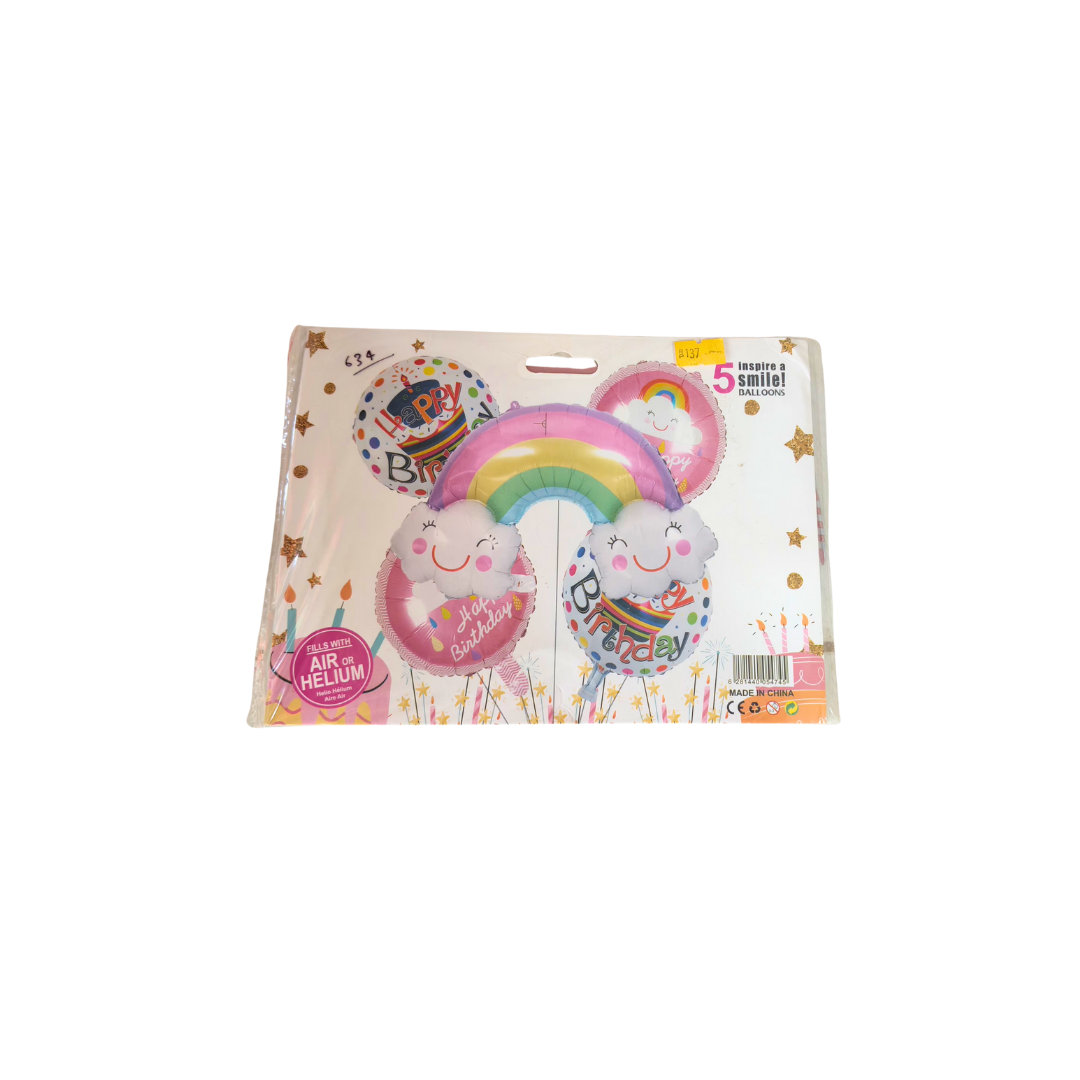 Rainbow Themed Foil Balloons