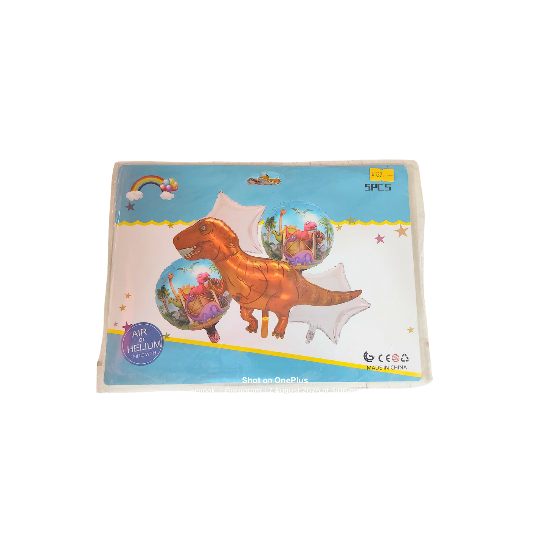 Dinosaur Themed Happy Birthday Foil Balloons