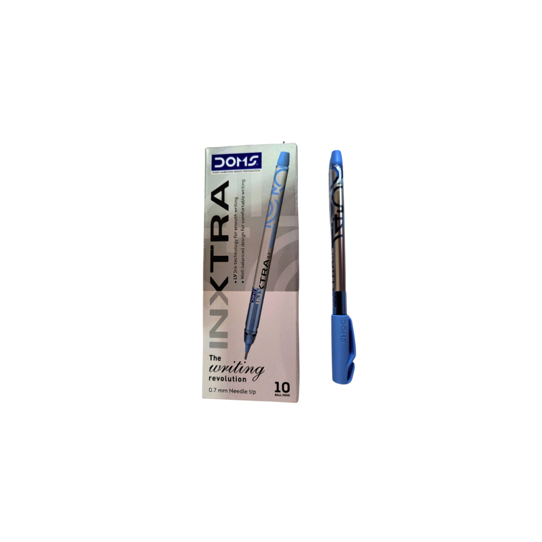 Doms Inxtra Ball point Pen,Blue,0.7mm Tip