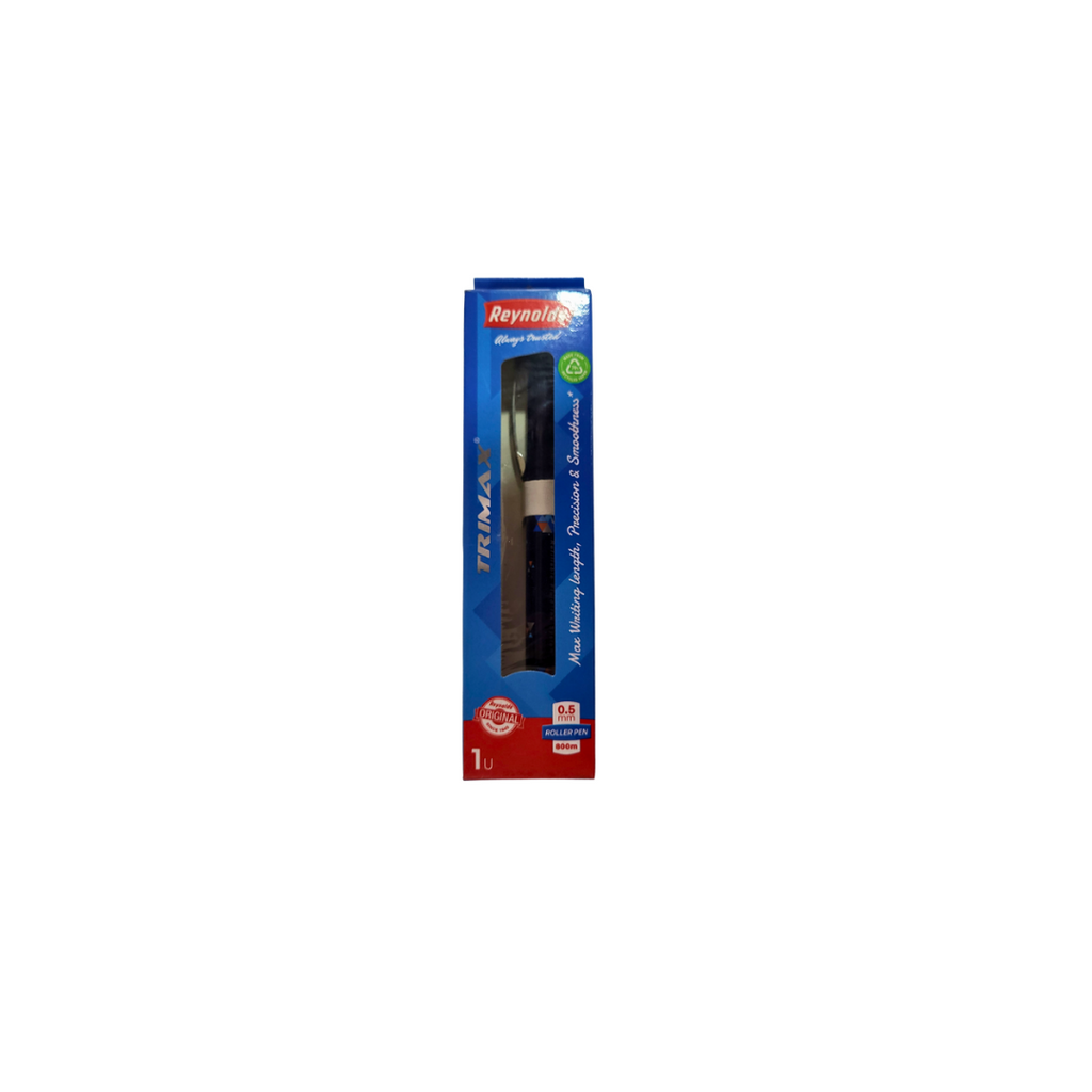 Reynold Trimax Roller Pen,0.5mm Tip,Blue