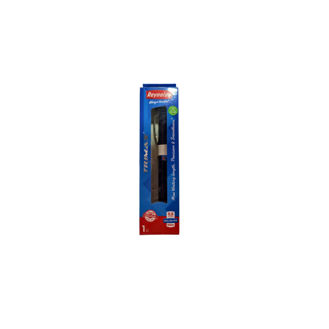 Reynold Trimax Roller Pen,0.5mm Tip,Blue