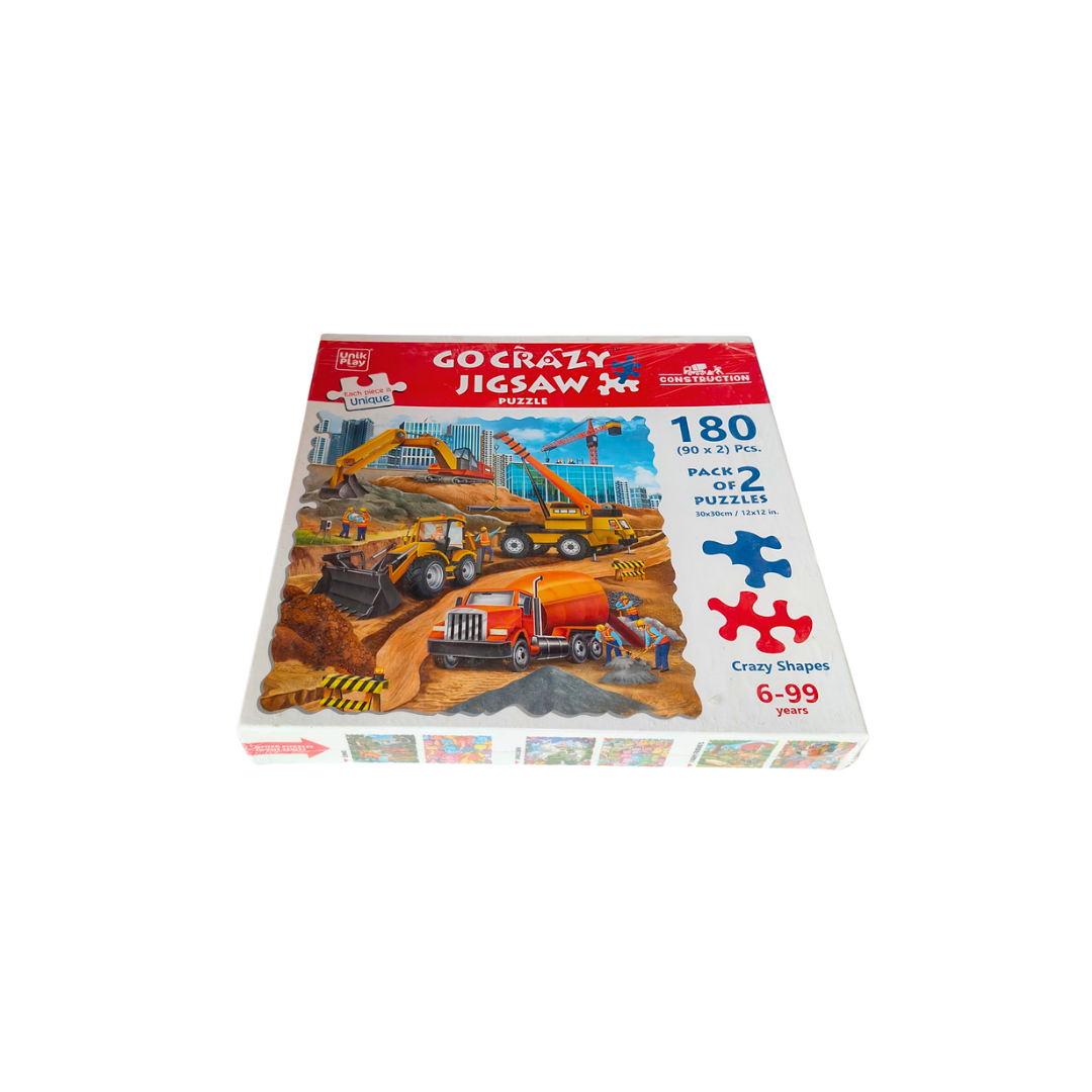 Construction Jigsaw Puzzle,Pack of 2,180 pcs