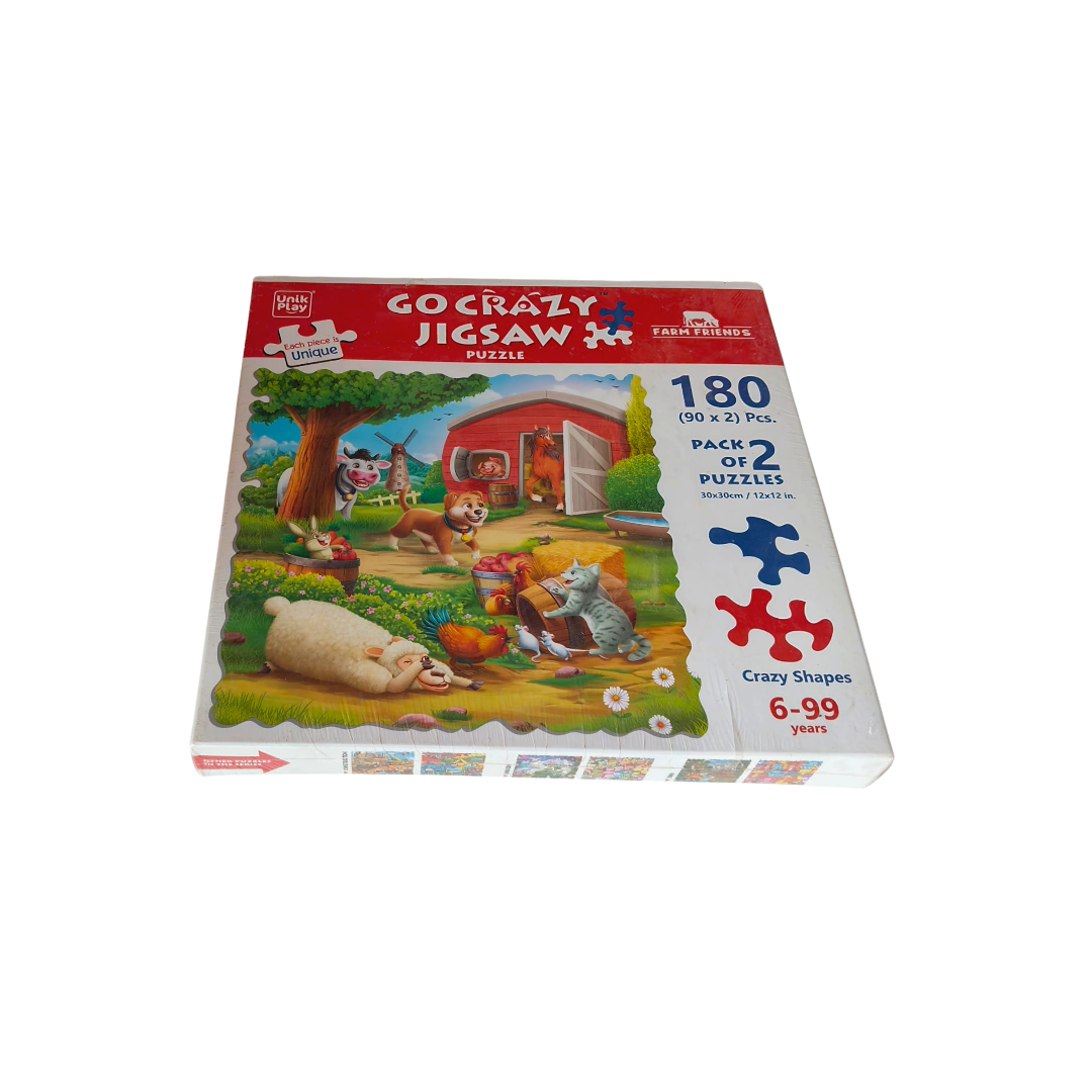 Farm Friends Jigsaw Puzzle,2 Sets,180 Pcs