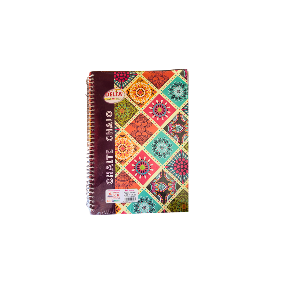 A4 Spiral Plain Notebook,300 pages