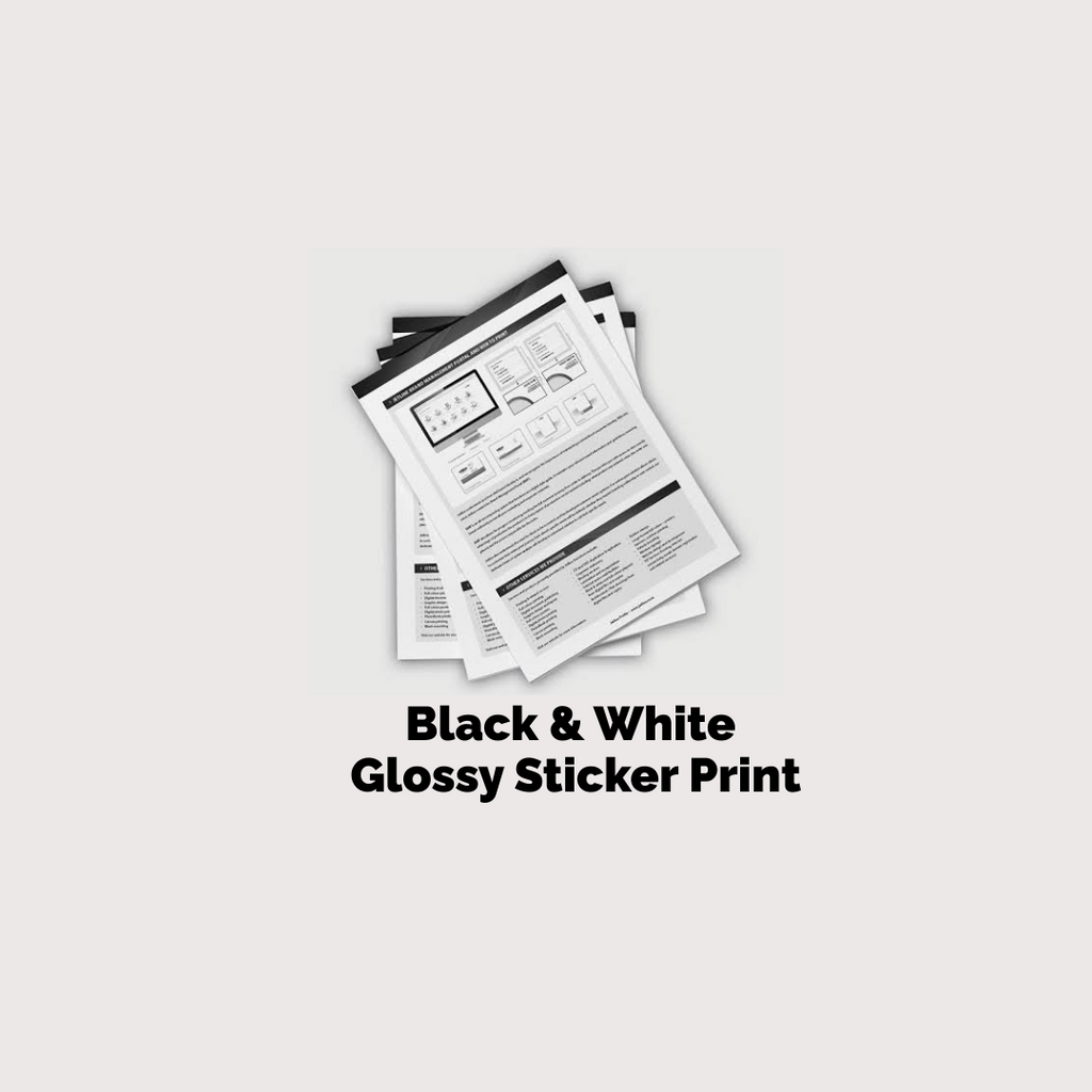 A4 Color/B&W Glossy sticker Print